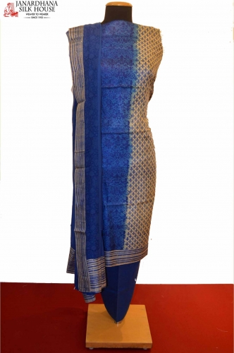 Exclusive Printed Pure Tussar Silk Suit